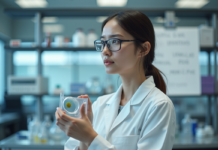 Xenogène : définition et caractéristiques de ce phénomène scientifique Scientifique femme en laboratoire examinant une boite de Petri