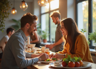 Colocation en couple : vivre ensemble en harmonie dans un logement partagé Jeune couple préparant le dîner dans un appartement moderne