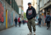 Streetwear : définition et caractéristiques de ce style vestimentaire Jeune homme en streetwear urbain dans la rue