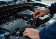 Inspection du moteur Peugeot avec un mécanicien