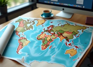 Imprimer la carte du monde : comparatif des formats et types de papier